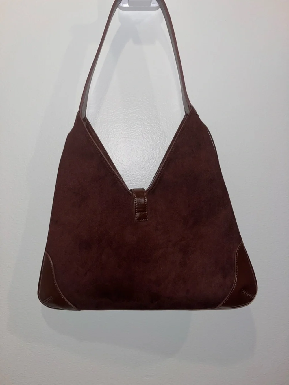 Brown Suede Shoulder Bag - Picture 11 of 12